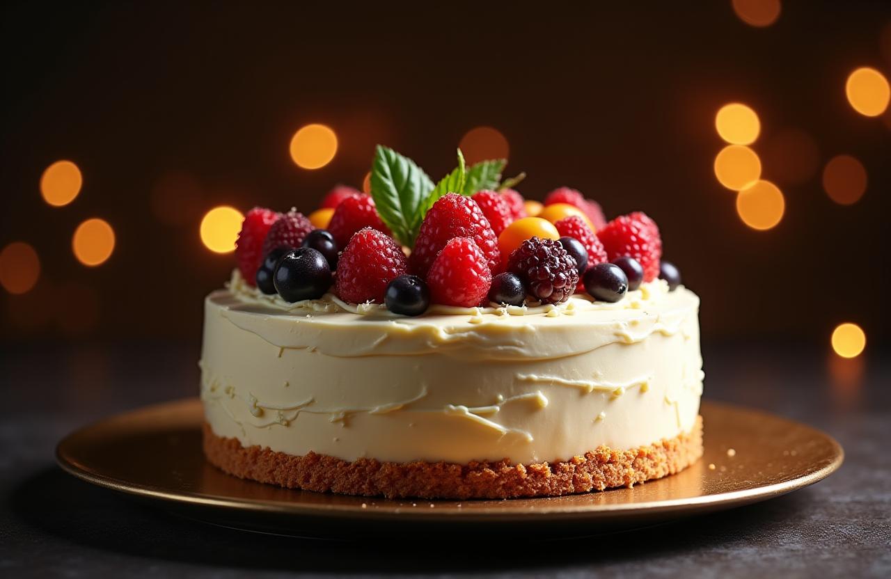 Magnifica torta artigianale con crema e frutta fresca di Tritone Torte.